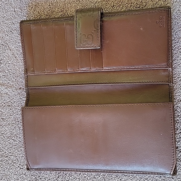 GUCCI GG Brown Lambskin Wallet - Picture 3 of 8